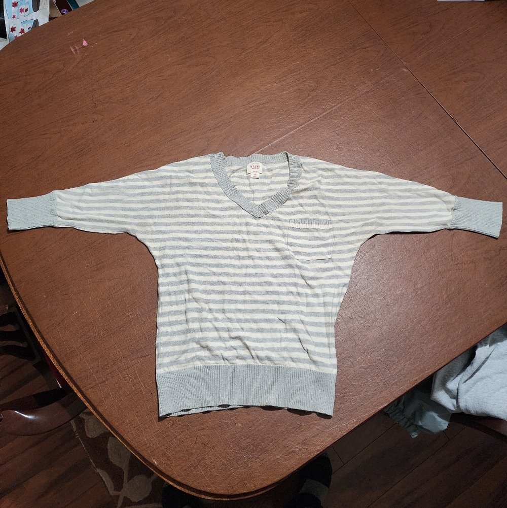 Striped V-Neck Sweater - Picture 2 of 6